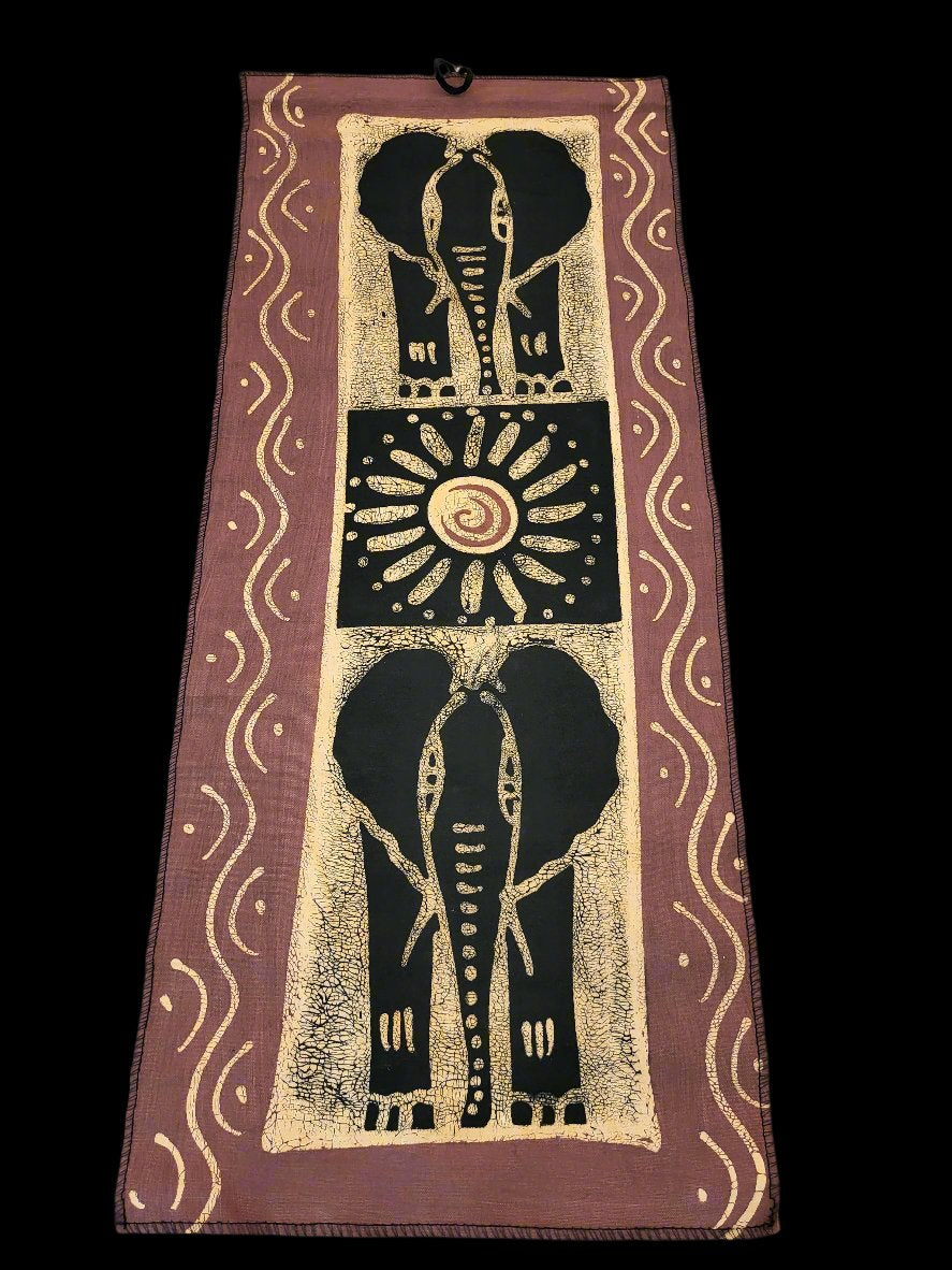 Batik Wall Hanging Elephants