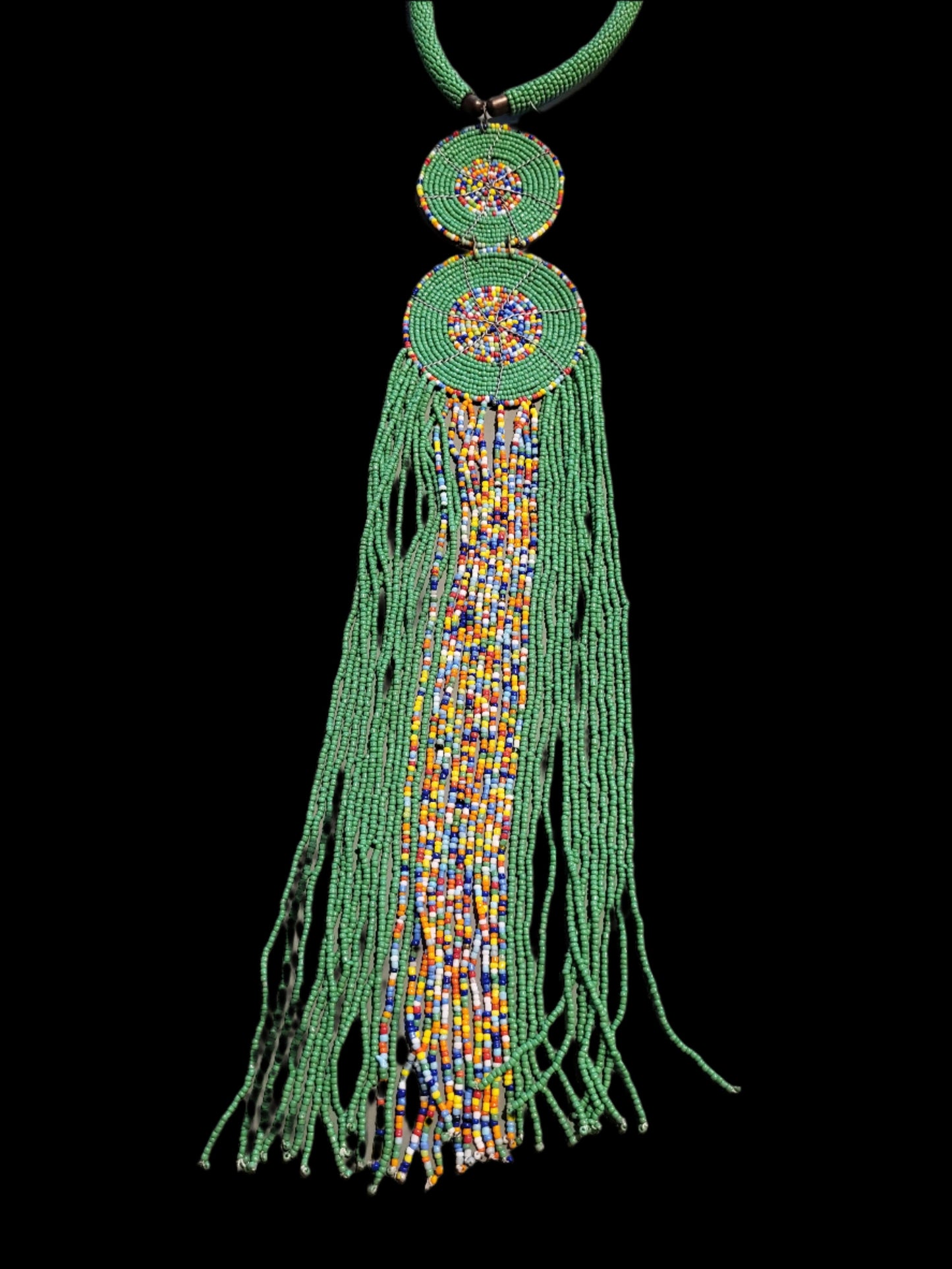 Beaded Ndoro Necklace Green