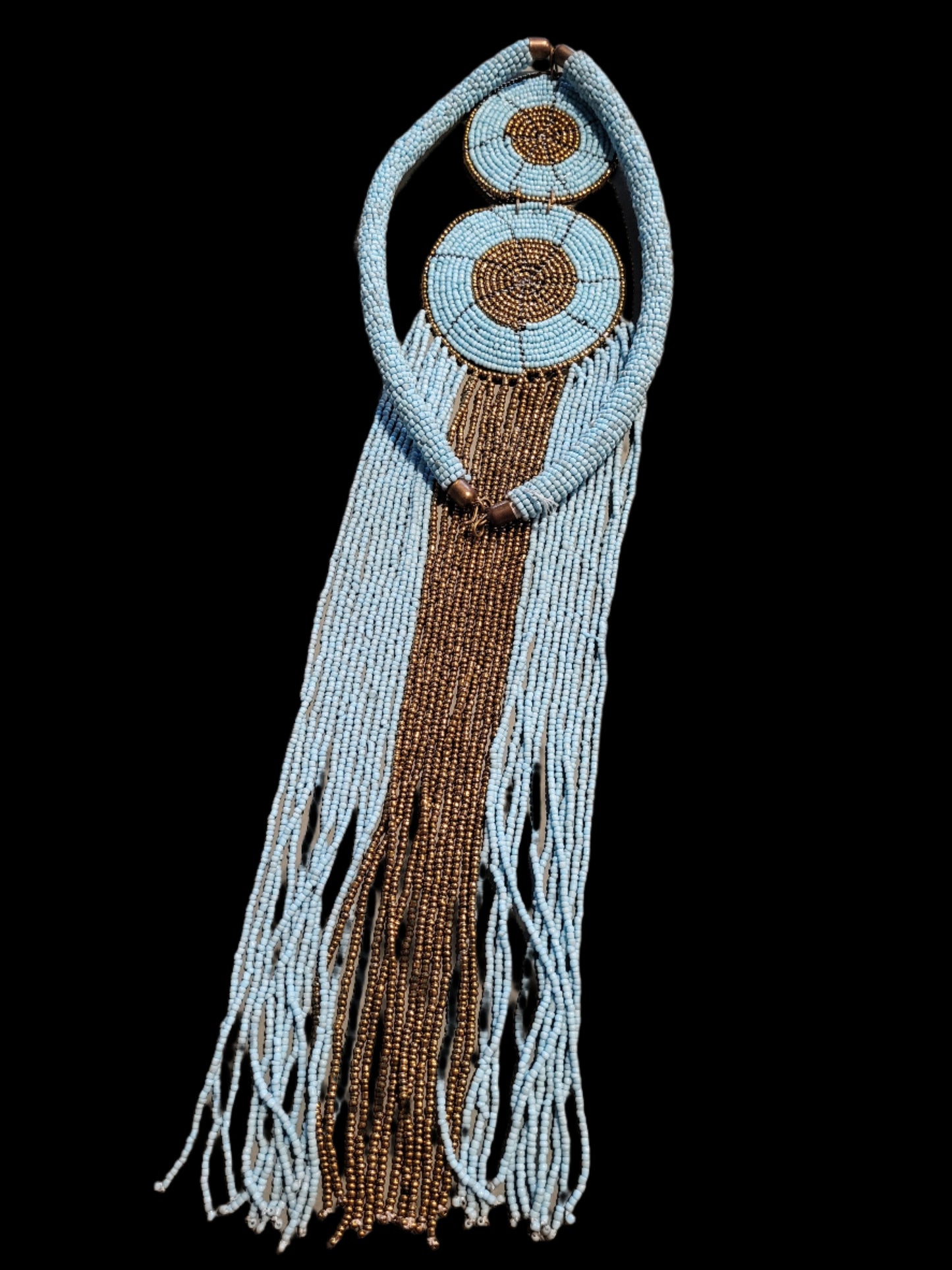 African Ndoro Beaded Necklace (25'' Length)