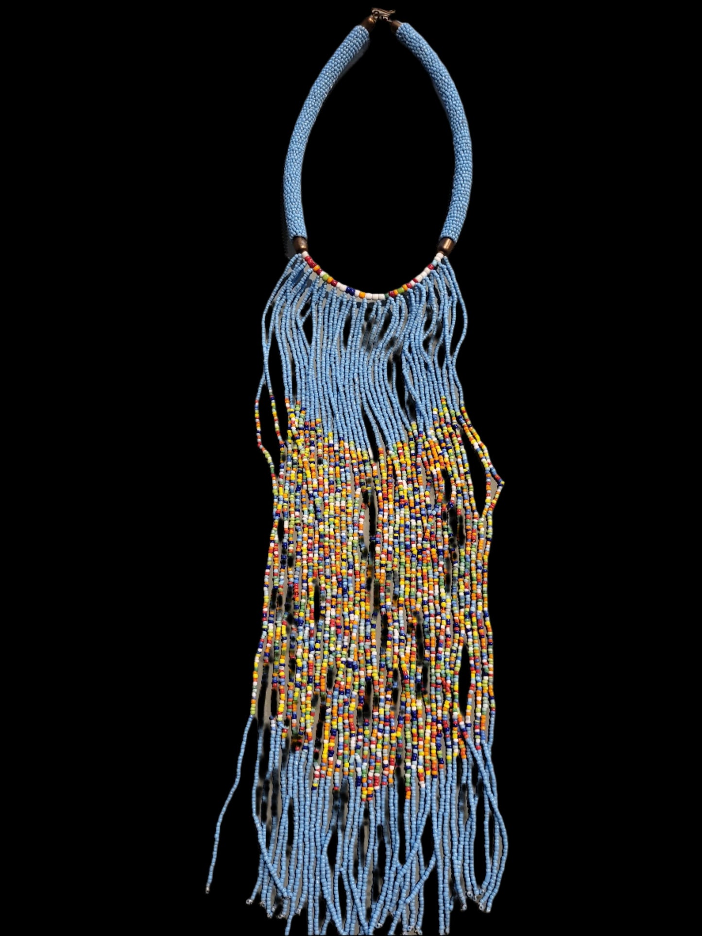Beaded Necklace Light Blue