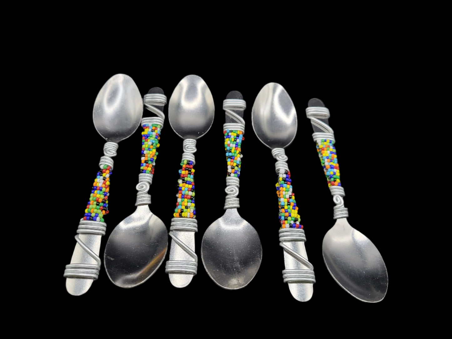 Beaded Dessert Teaspoons Multicolor