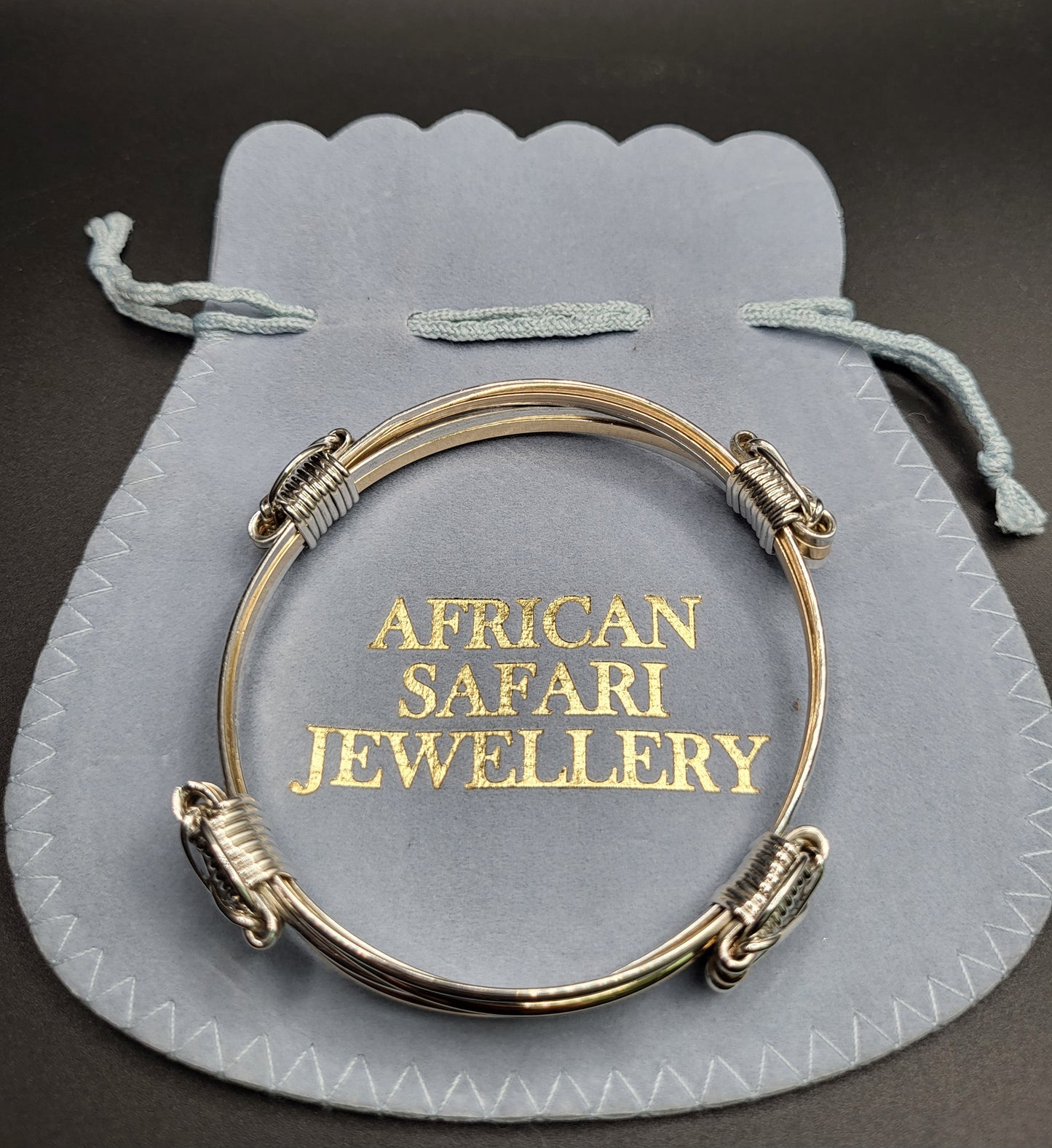 Eephant Hair Bangle 4 Knot With Gift Bag