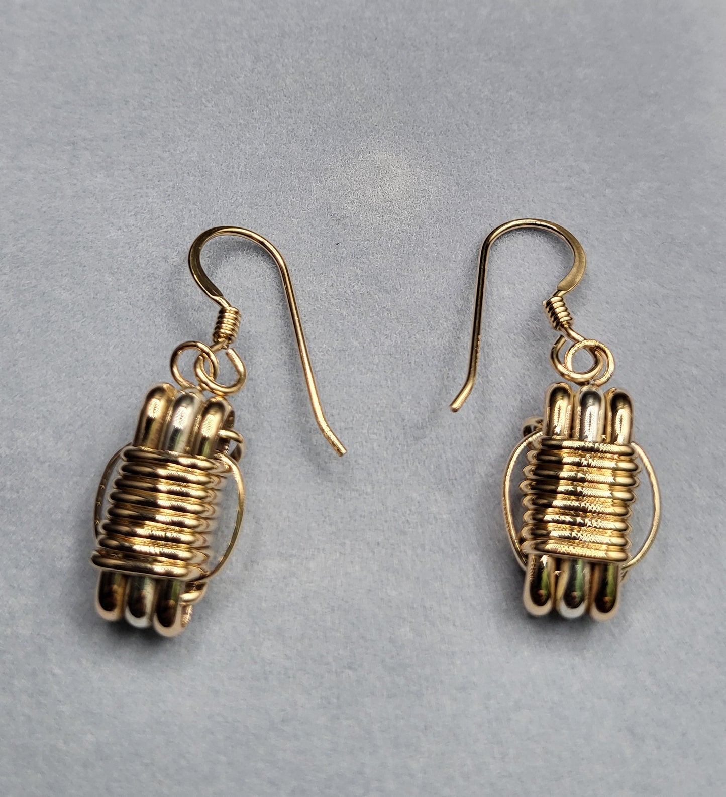 Elephant Hair Dangle Earrings top View