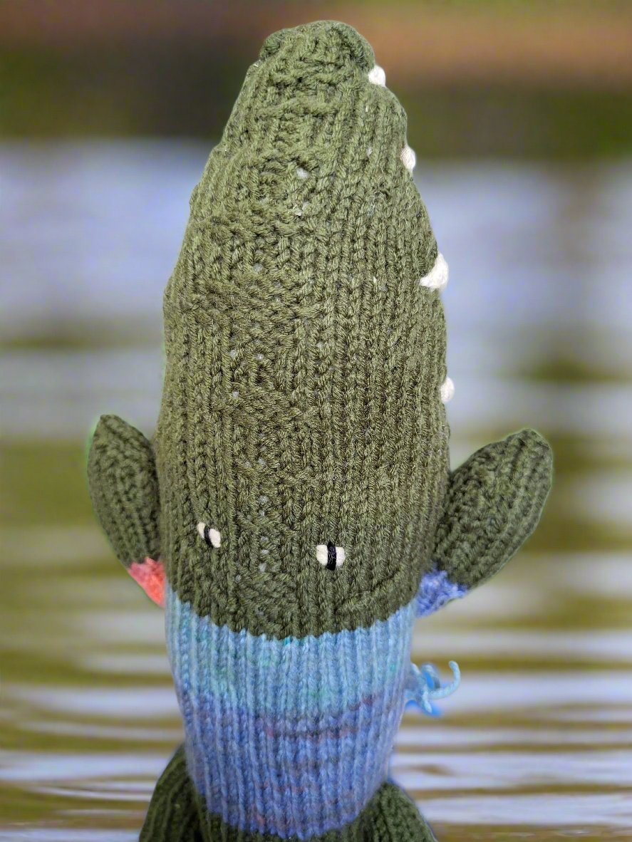 Knitted Crocodile Close Up