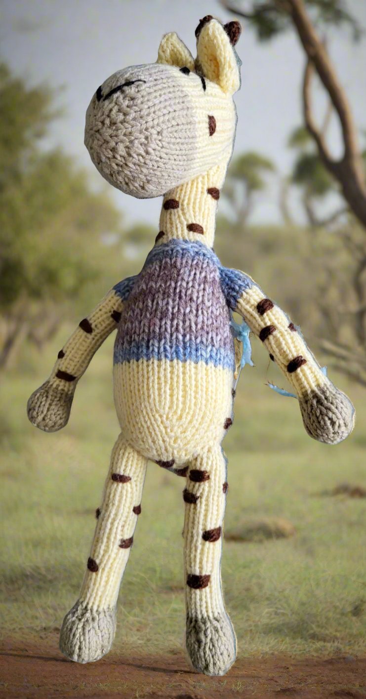 Jumbo Soft Giraffe Knitted Toy