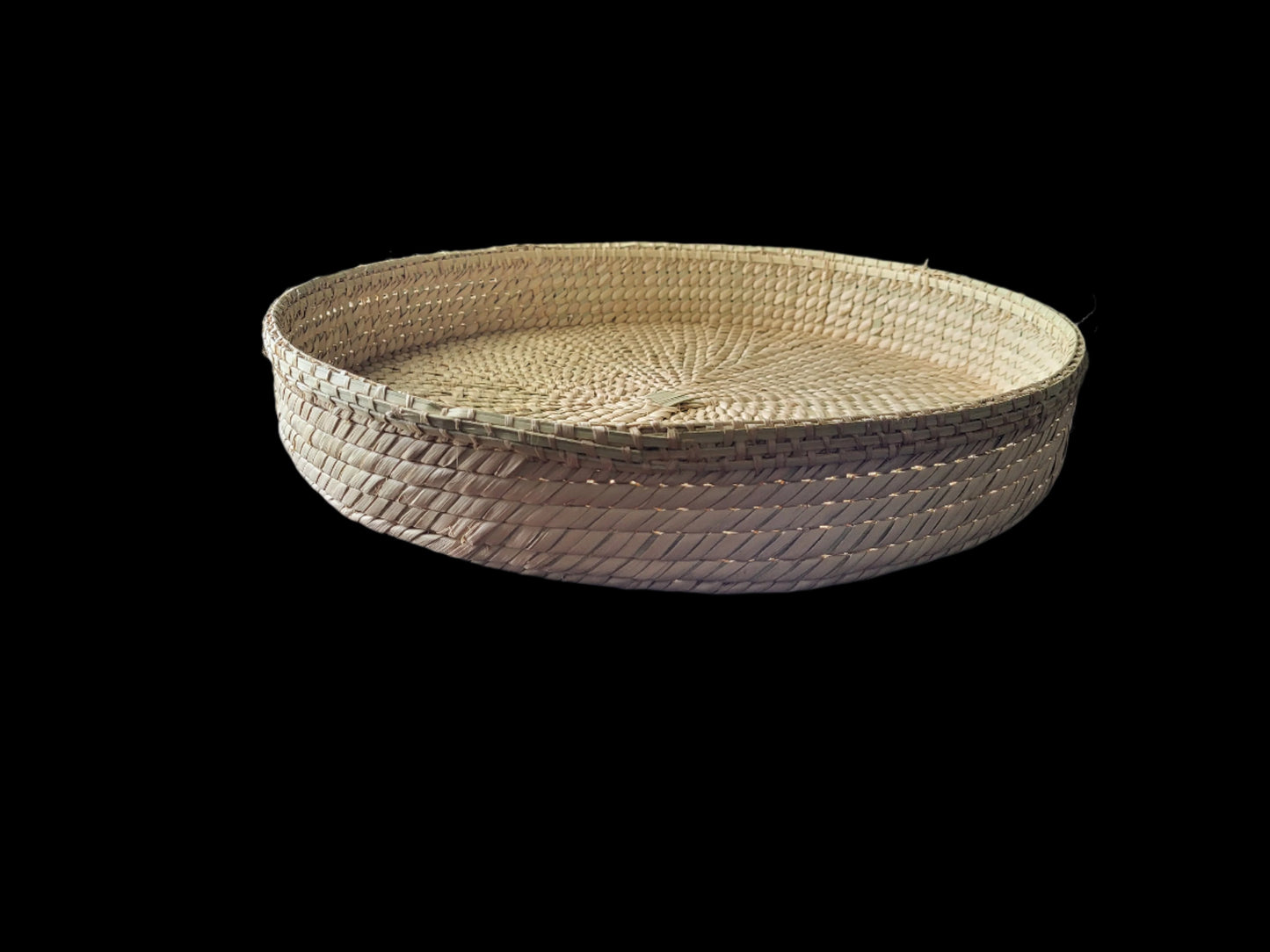 Round Woven Tray Side View