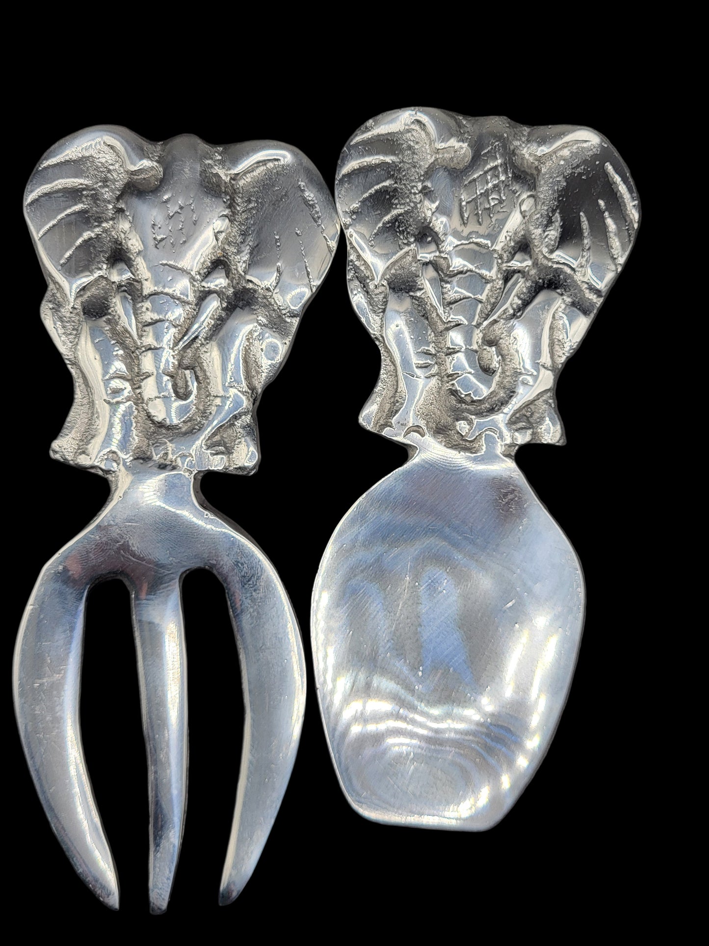 Aluminum Salad Servers Short Ele
