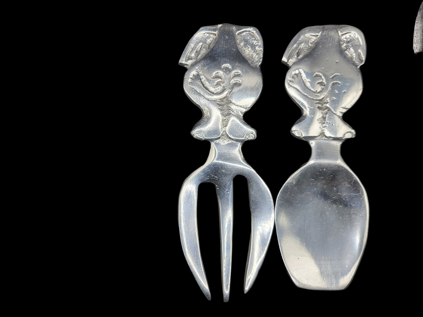 Aluminum Salad Servers Short Ele Bumb