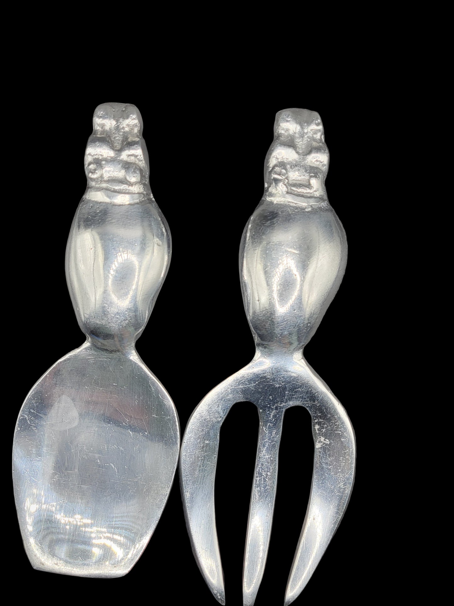 Aluminum Salad Servers Short Hippo
