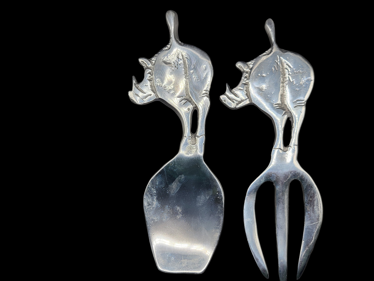 Aluminum Salad Servers Short Warthog