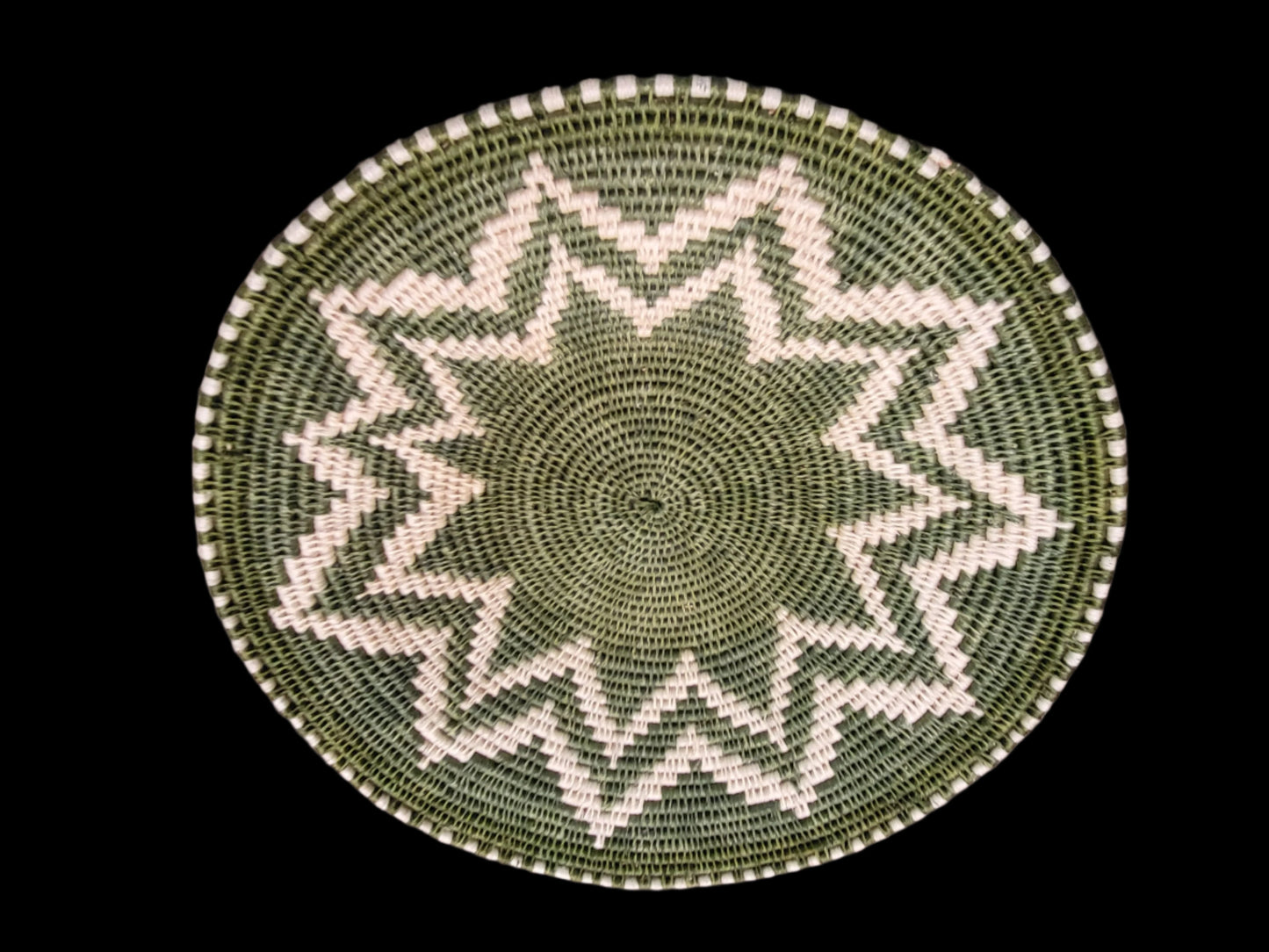 Sisal Basket Green Star