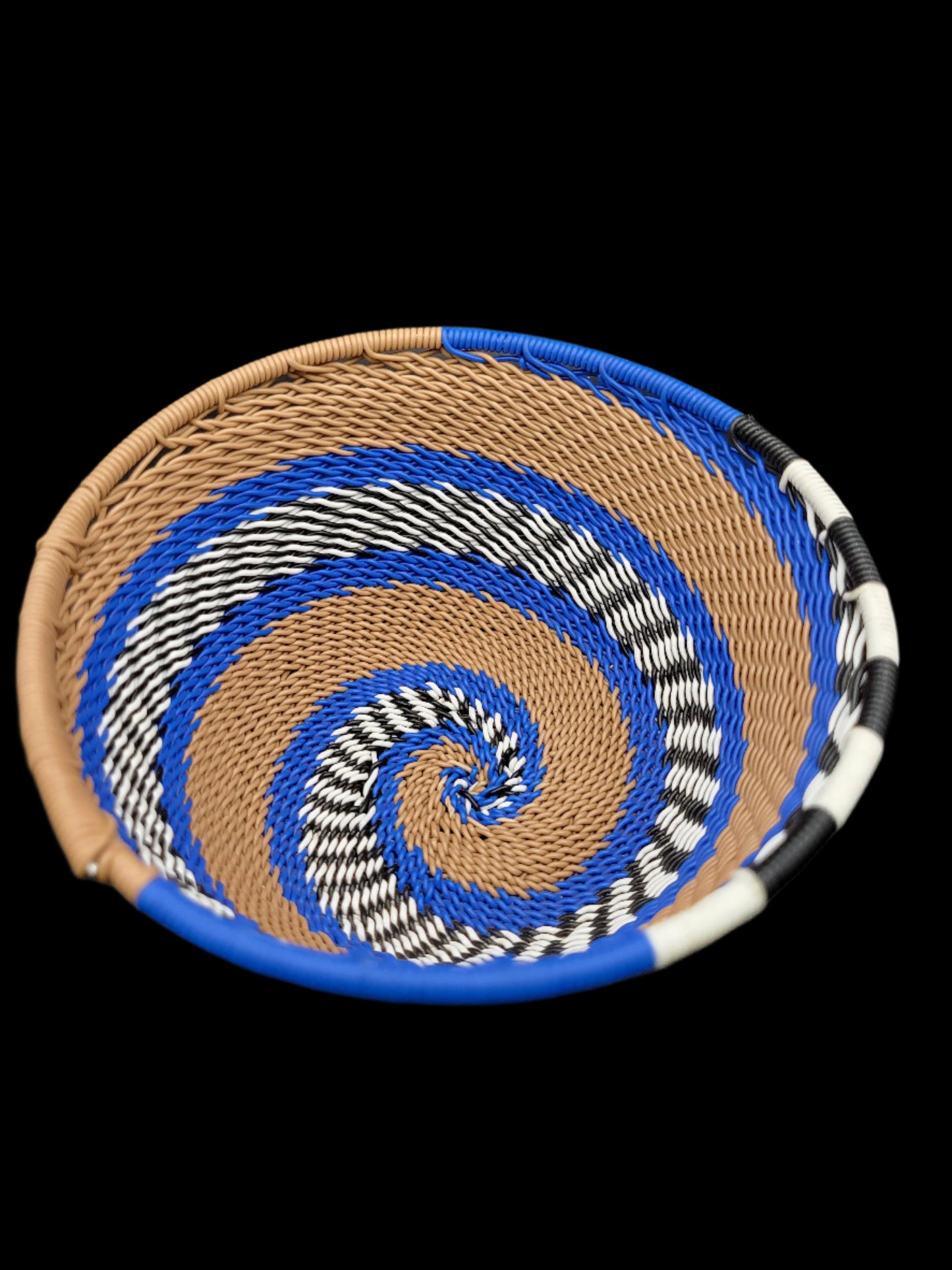 Telphone Wire Bowl Brown Swirl