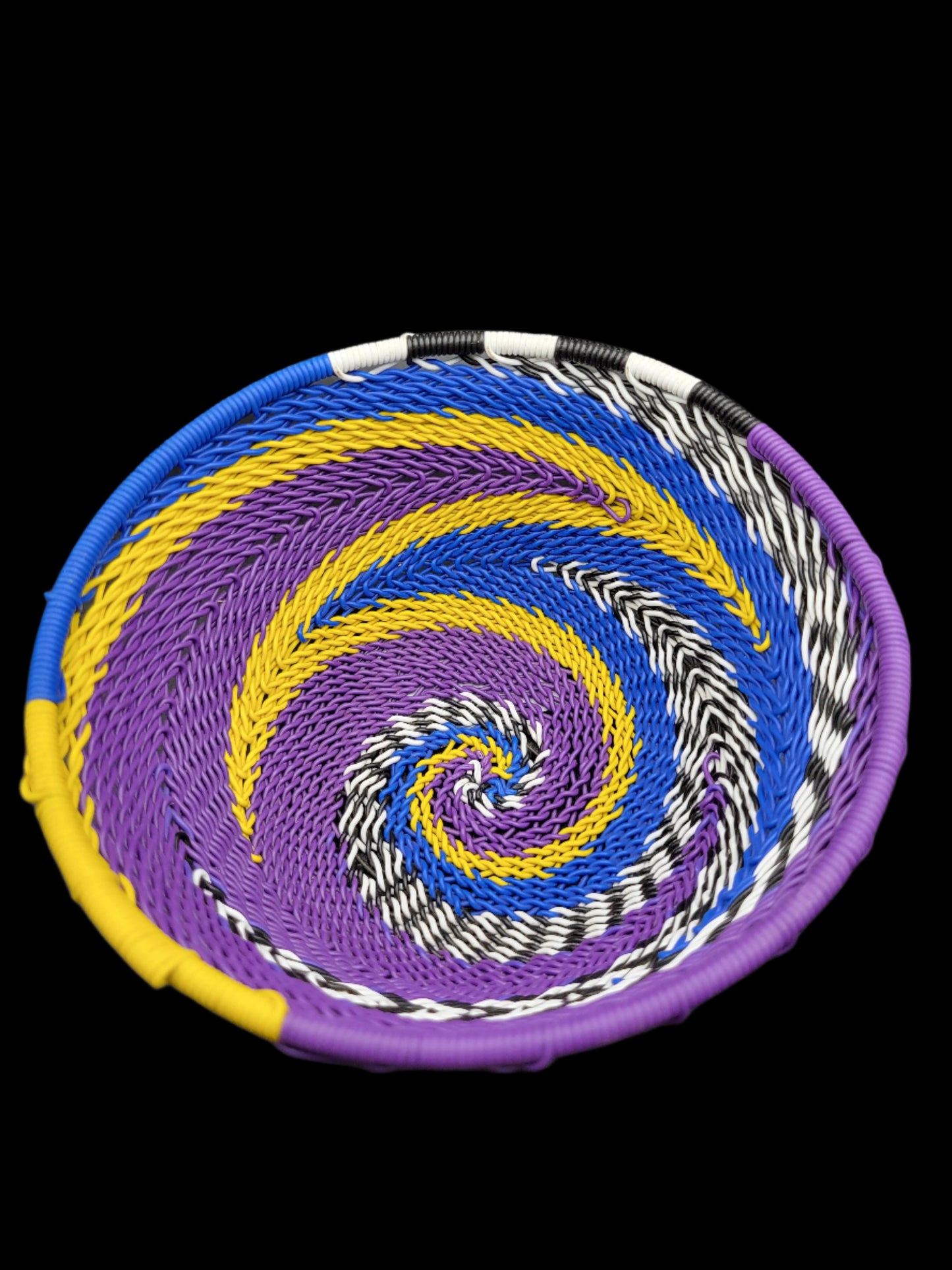 Telephone Wire Bowl Purple Swirl