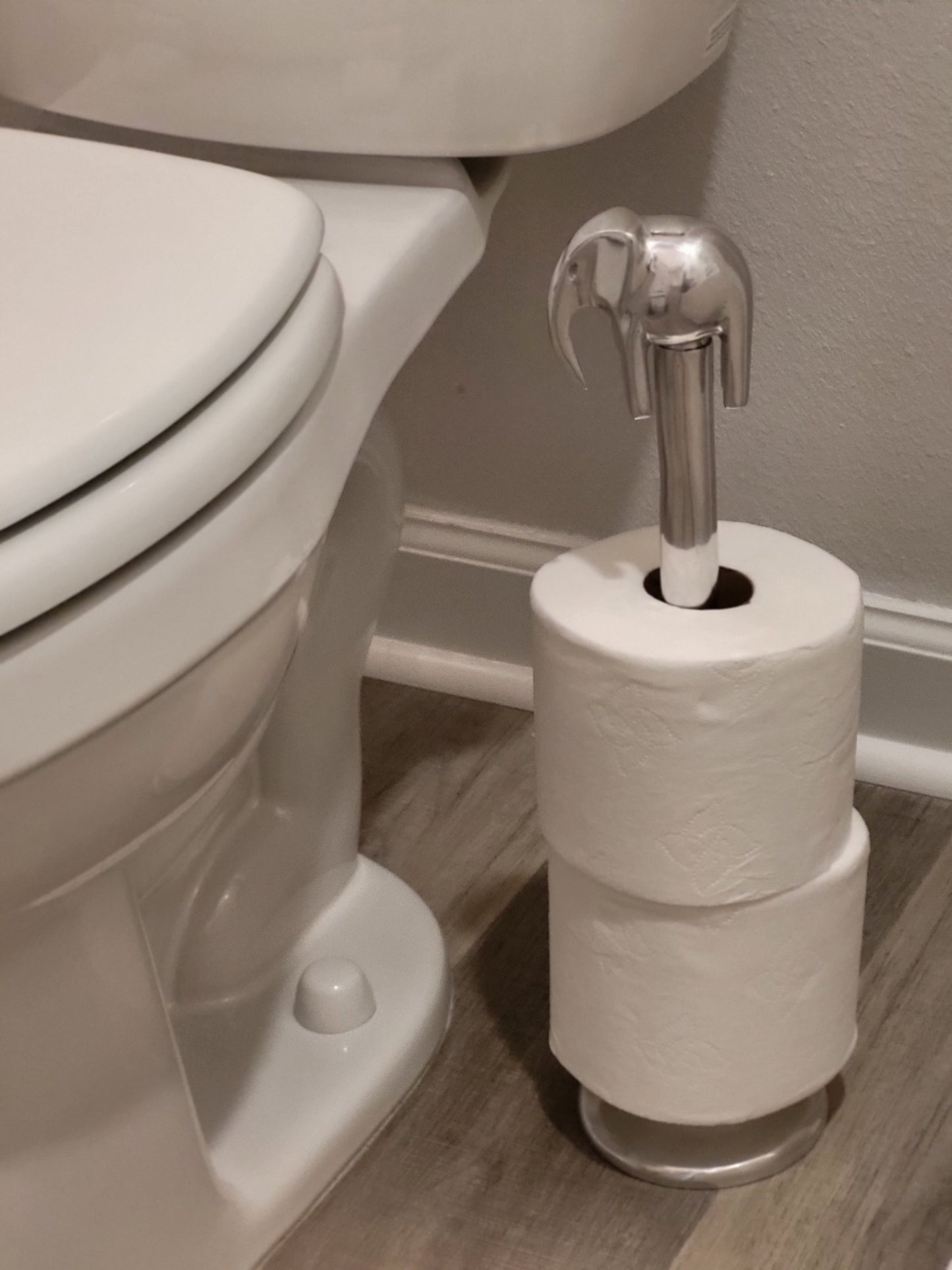 Elephant Toilet Roll Holder In Use