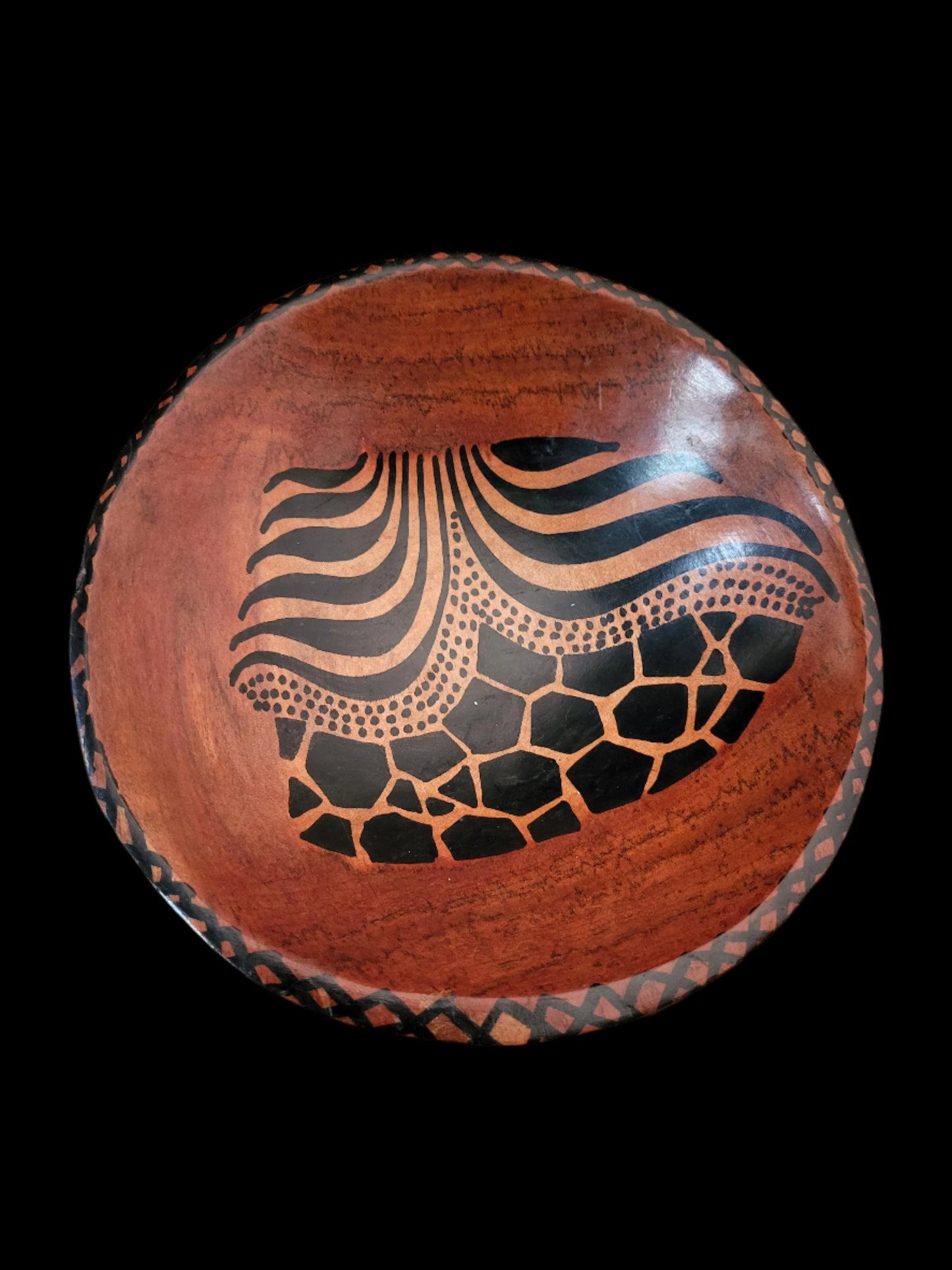 Wooden Bowl Animal Print