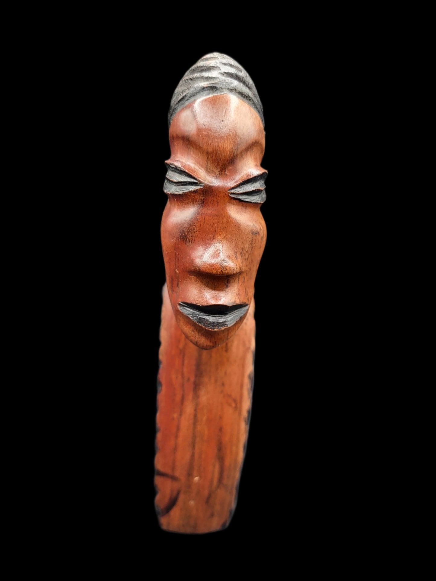Wooden Sculpture Tribal Bust Front