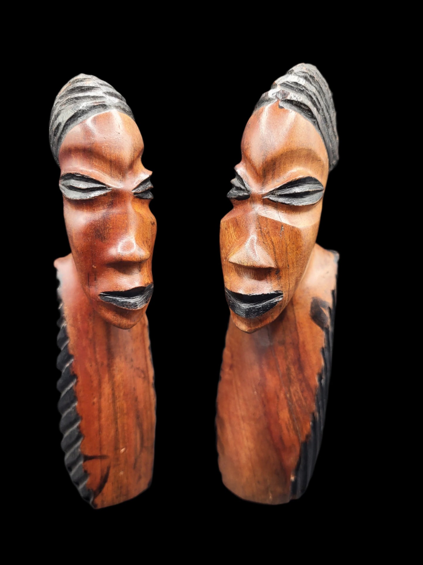 Wooden Sculpture Tribal Couple