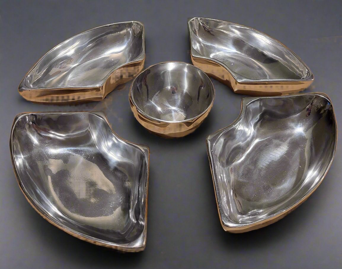 5 Piece Serving Platter Aluminum