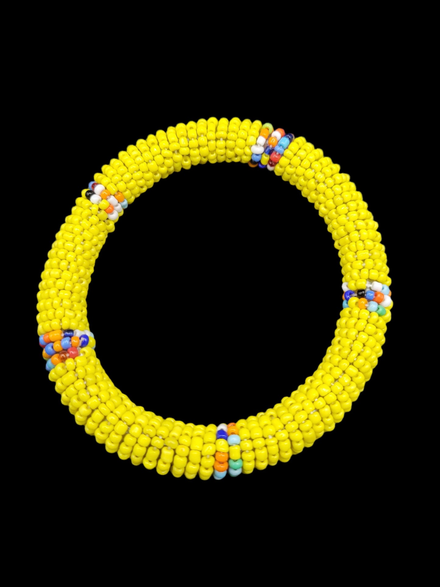 Beaded Bangle Yellow