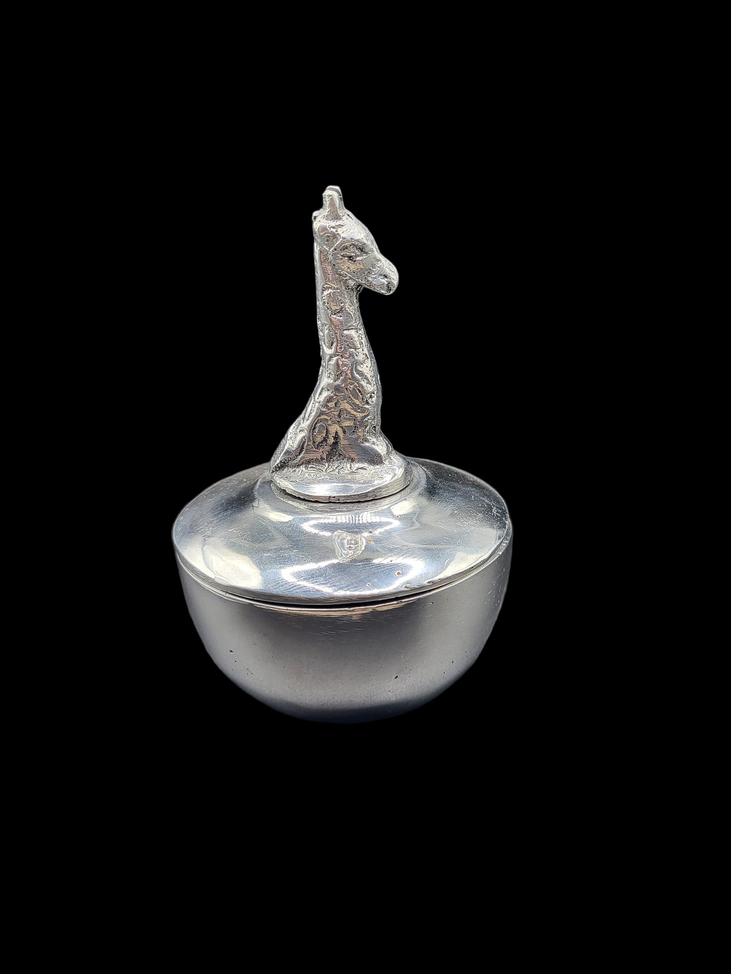 Recycled Aluminum Butterdish Giraffe