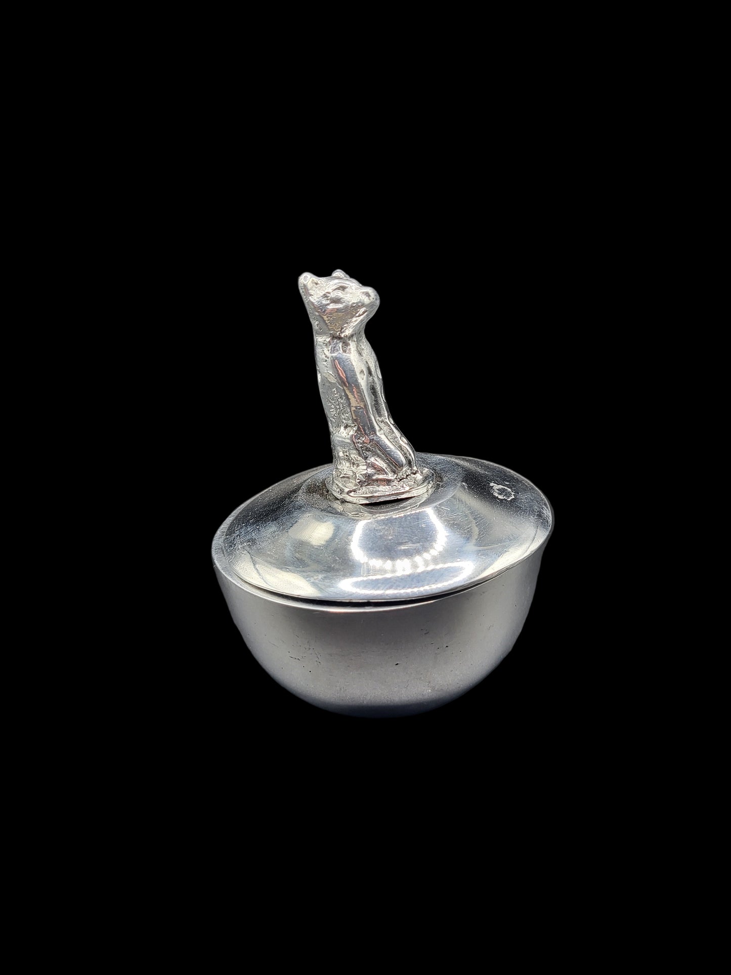 Recycled Aluminum Butterdish Hyena