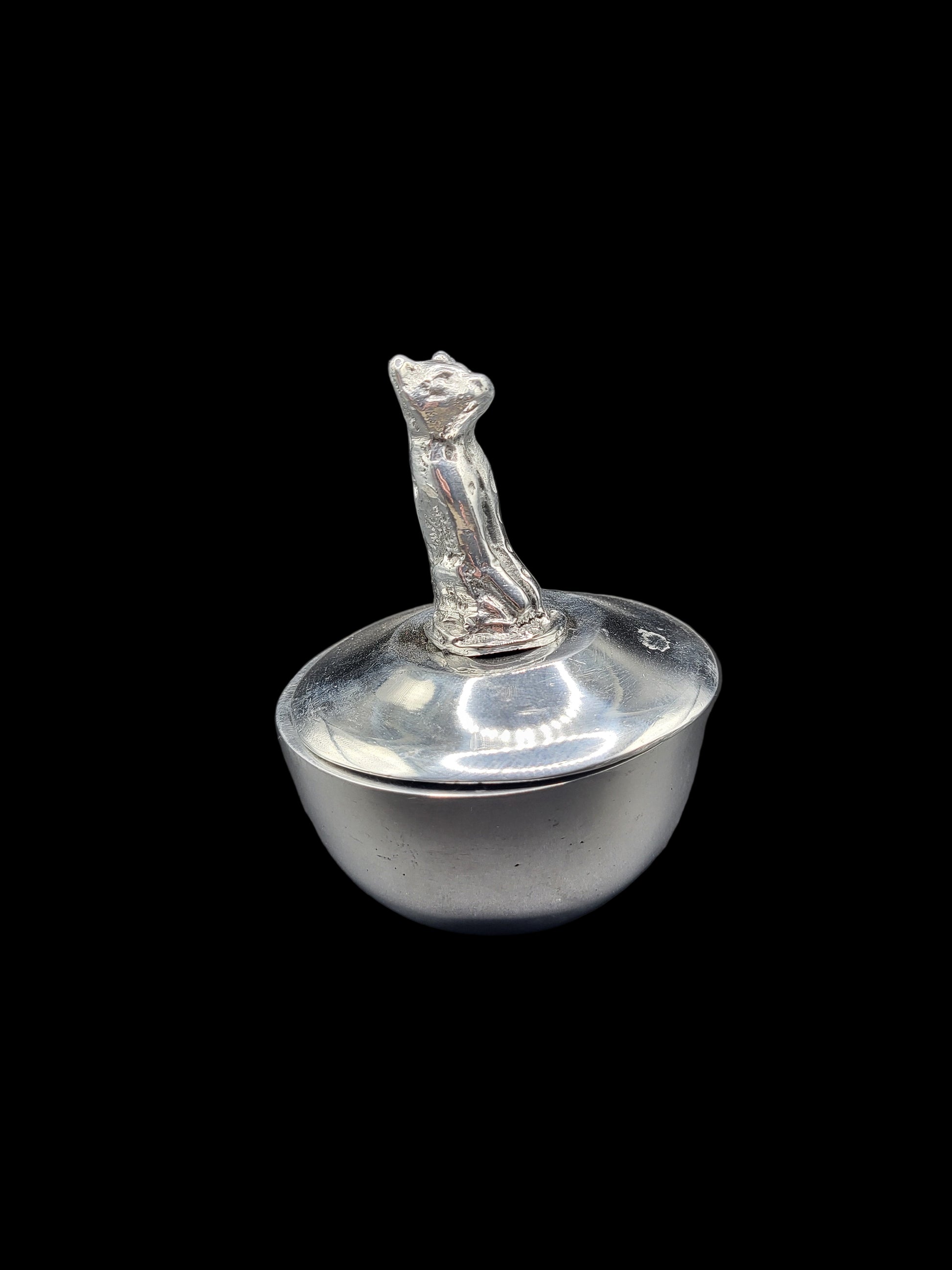 Recycled Aluminum Butterdish Hyena