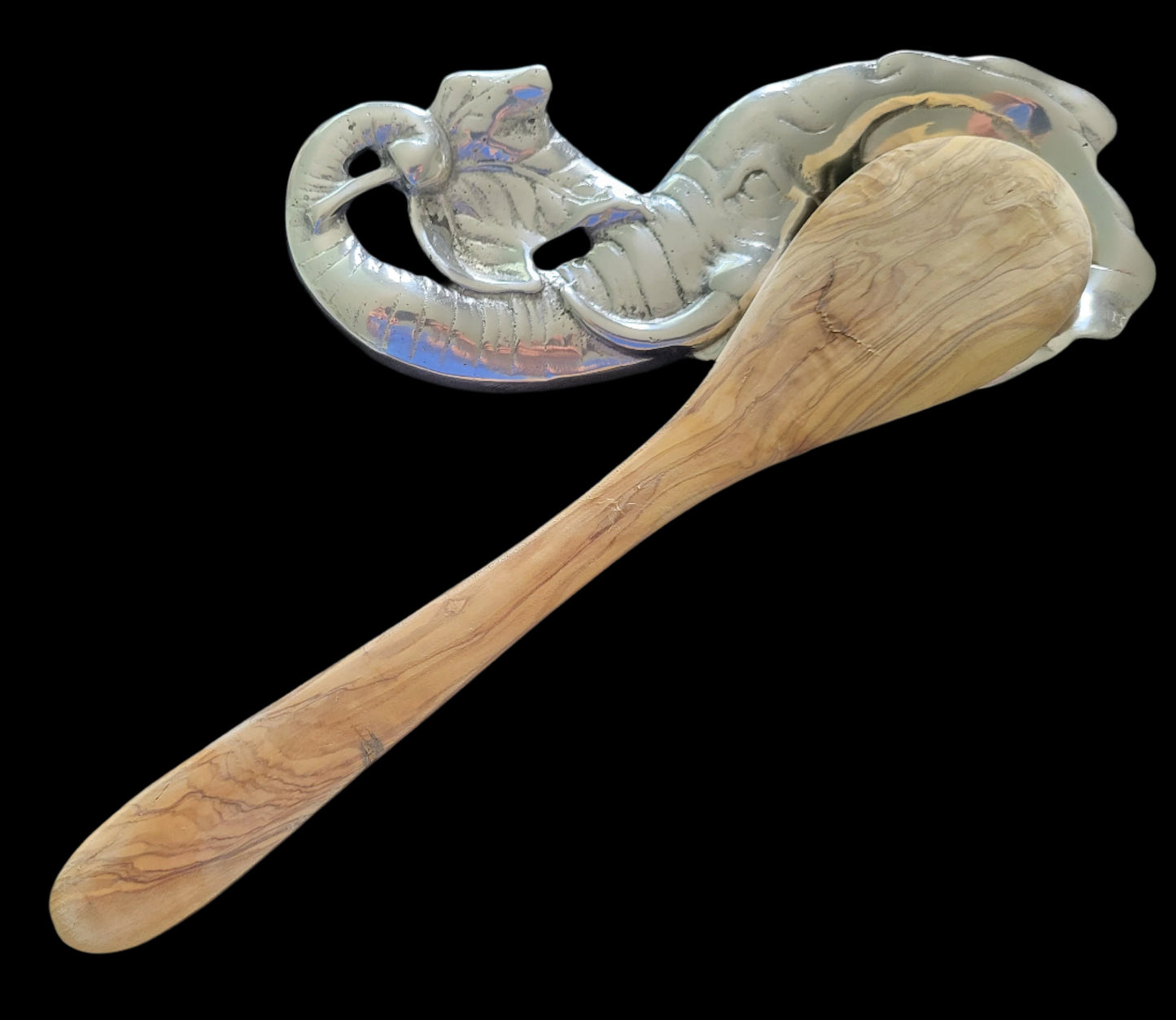 Elephant Spoon Rest With Wooden Spoon