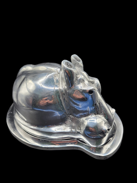 Hippo Butter Dish Side View