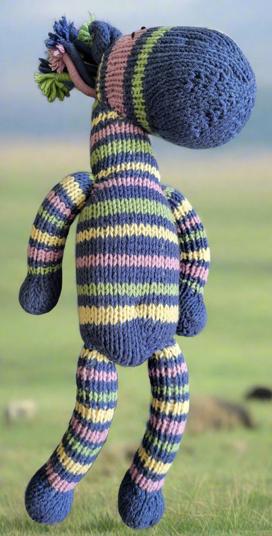 Soft Knitted Zebra Toy 