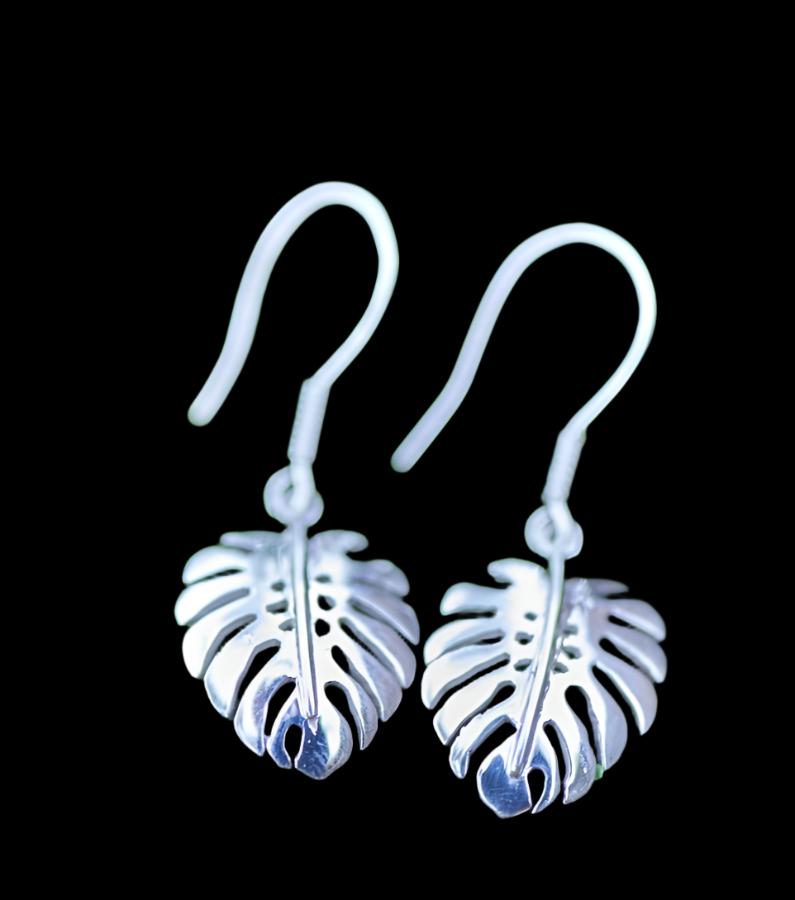 Monstera Leaf Dangle Earrings