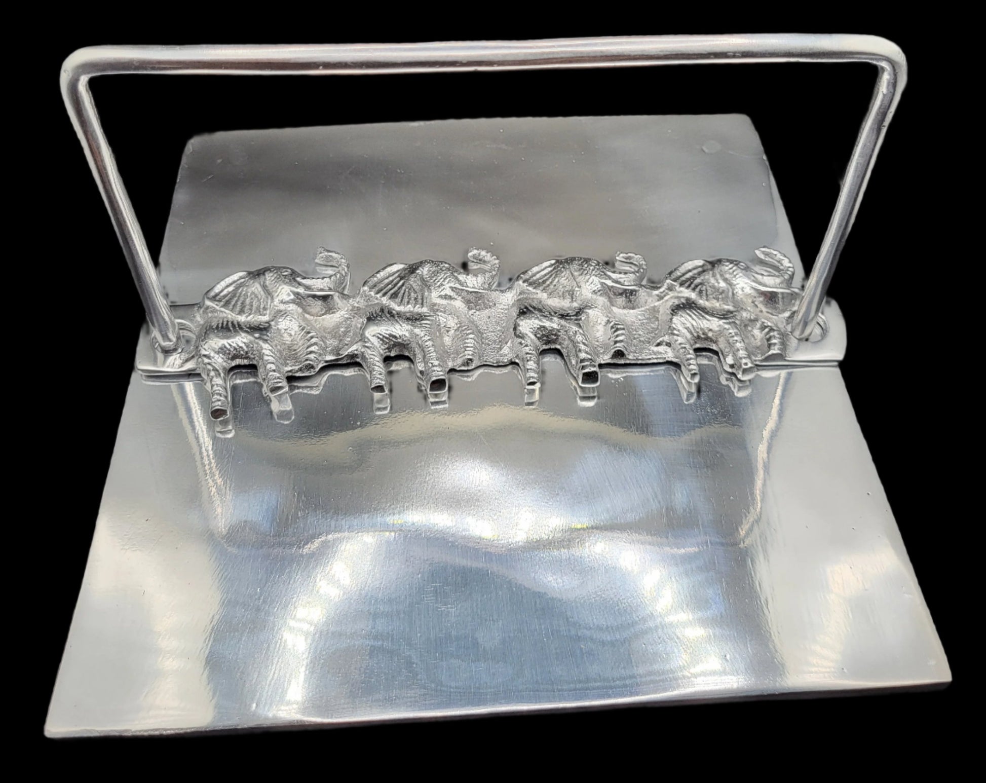 Elephant napkin Holder Side Angle