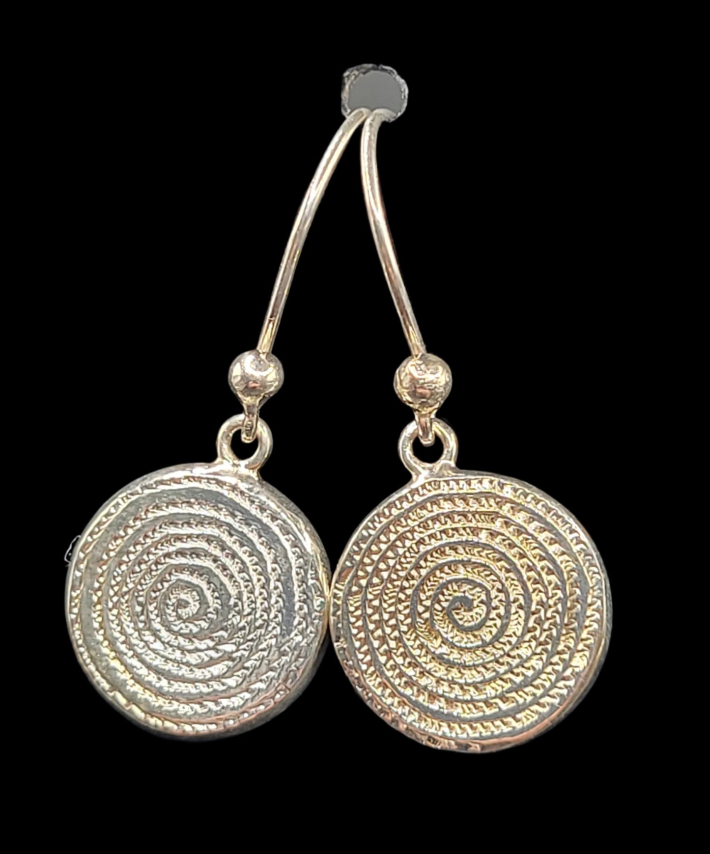 Silver African Design Dangle Earrings