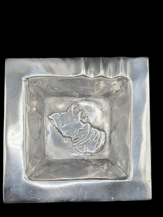 Recycled Aluminum Square Ashtray