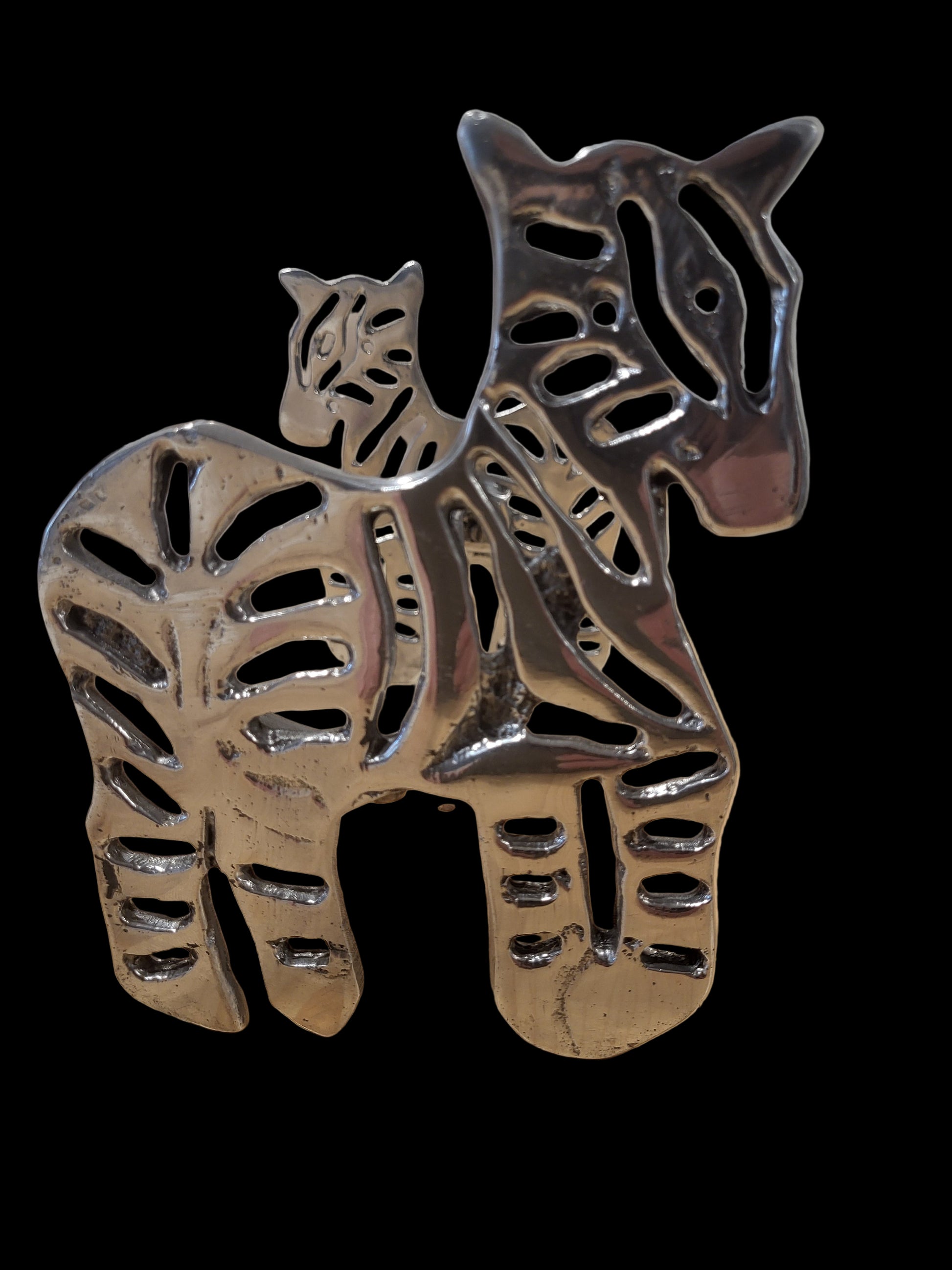 Recycled Aluminum Wine Bottle Holder Zebra