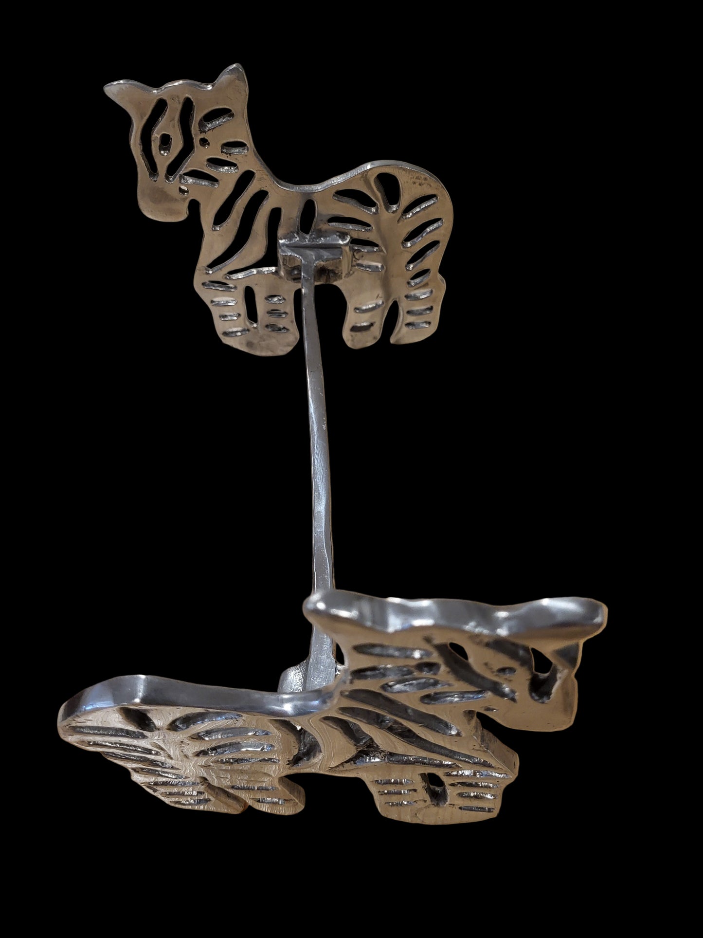 Wine Bottle Holder Zebra Top View